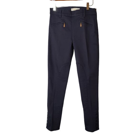 Tory Burch Women's Sz 24 Navy Blue Infinity Jodhpur Riding Pants Slim Leg - Picture 1 of 7